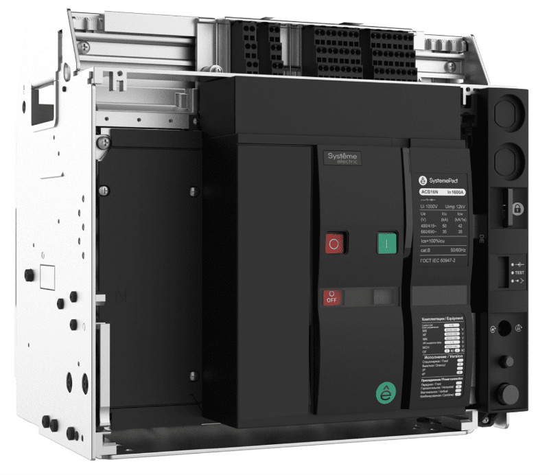 ВОЗДУШНЫЙ ВЫКЛ.-РАЗЪЕД. SYSTEMEPACT ACB16NA 800A 4P ВЫК,ГП РУЧНОЕ УПР. | SPA16NA084DH5554RU | SE — фото 1 | Sento