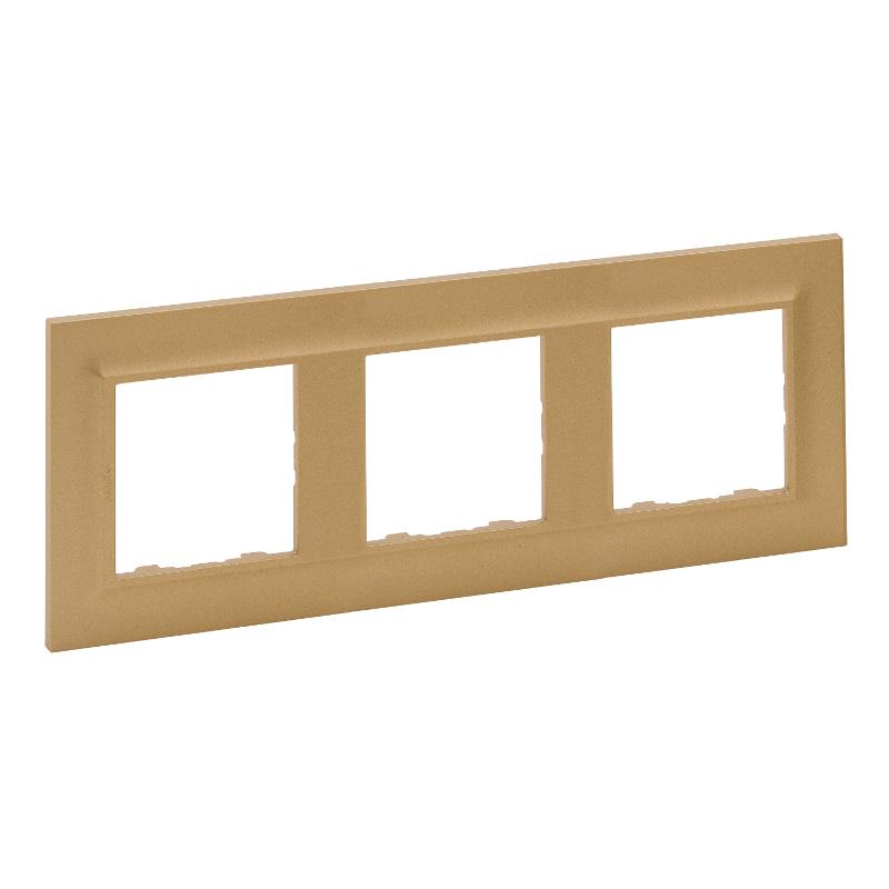 STRUCTURA Рамка 3-мест. золото| 764127| Legrand — Legrand