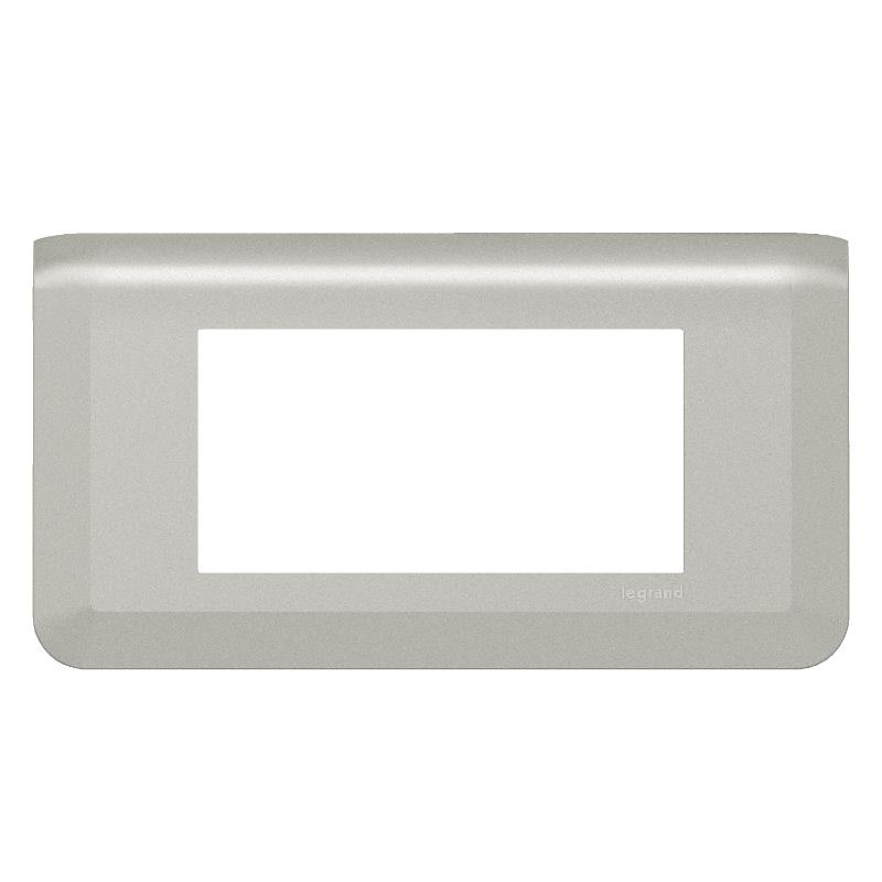 Рамка - Mosaic - 4 модуля - алюминий | 079314L | Legrand — Legrand