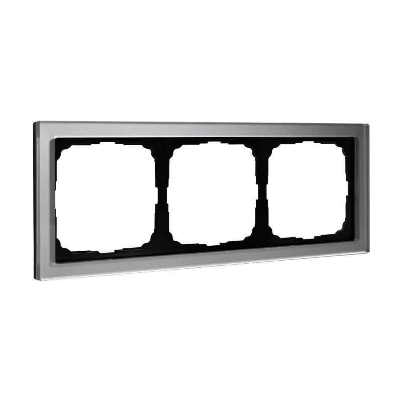 ArtGalery Pure Алюминий Рамка 3-постовая , органическое стекло | GAL320303 | SE — Systeme Electric