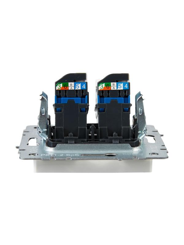 BRITE Розетка компьютерная 2-ая RJ45 кат.6 РК11-2-БрБ белый| BR-K20-2-K01 | IEK — миниатюра 5