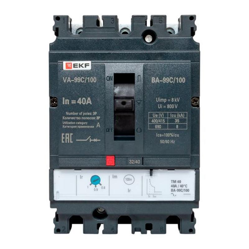 Выключатель автоматический ВА-99C (Compact NS) 100/40А 3P 36кА EKF PROxima | mccb99C-100-40 | EKF — миниатюра 17