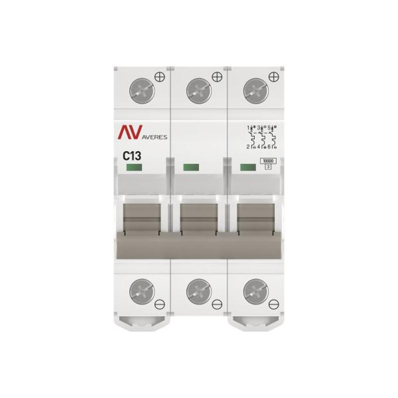 Выключатель автоматический AV-10 DC 3P 13A (C) 10kA  AVERES |mcb10-DC-3-13C-av| EKF — миниатюра 9