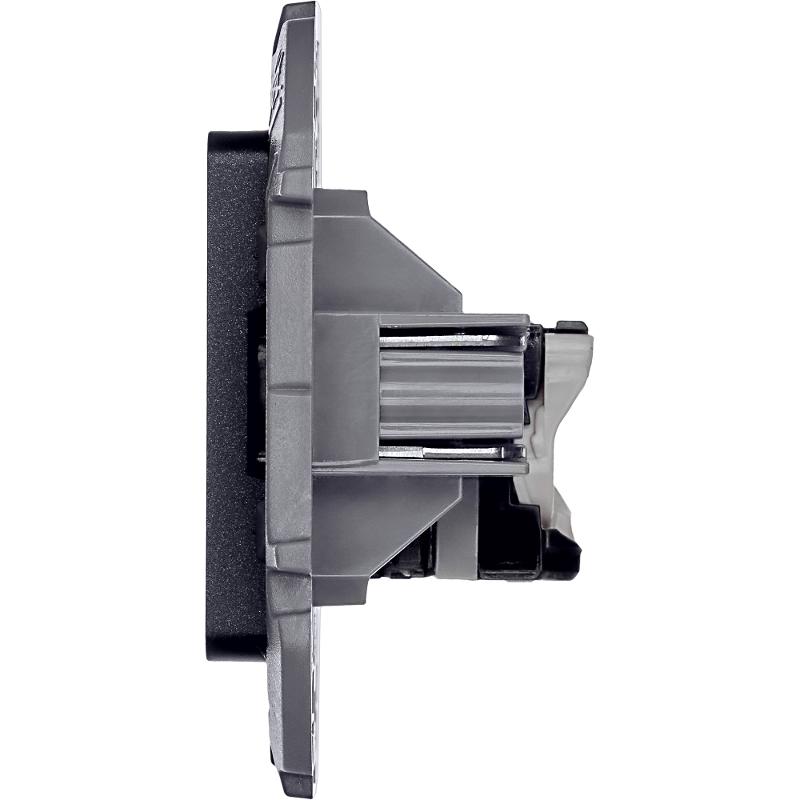 Inspiria Антрацит Розетка компьютерная RJ45 С/У категория 5e UTP — миниатюра 6