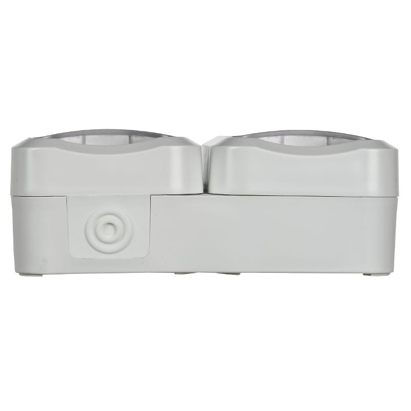 TORS Розетка 2-ая с з/к кр. гориз. 16А IP55 TS322 белый | TS-R26-16-55-G-K01 | IEK — миниатюра 3