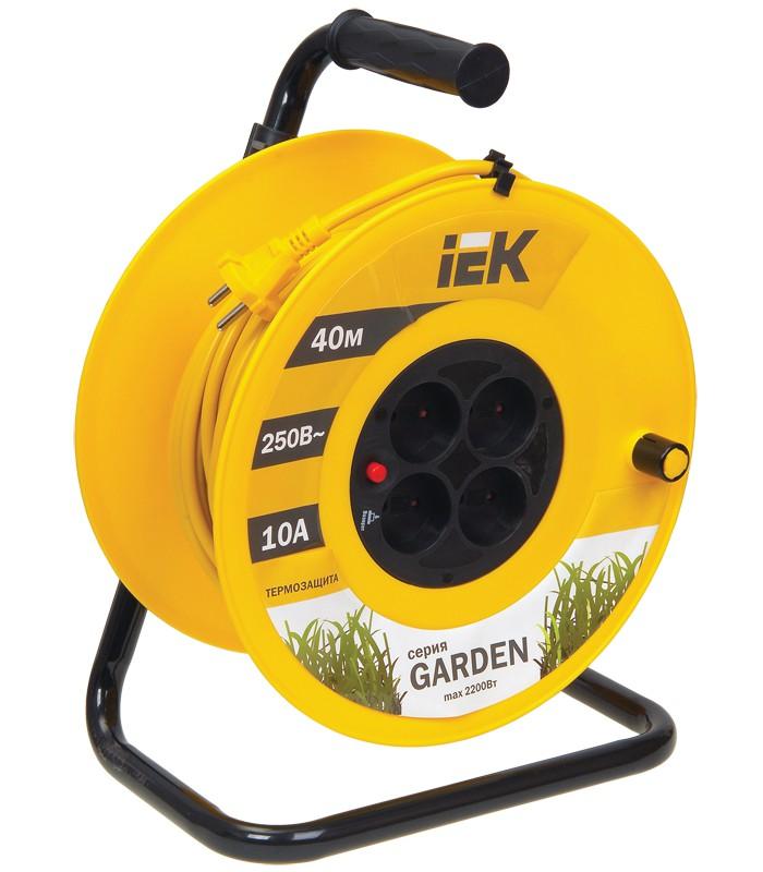 Удлинитель на катушке УК40 с т/з 4 места 2Р/40м 2х1,0 мм2 "Garden" | WKP23-10-04-40 | IEK — миниатюра 2