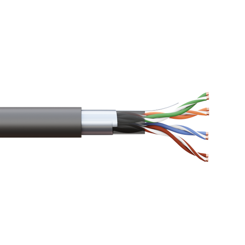 Кабель витая пара TERACOM PRO Cat.5E F/UTP 4 пары solid внешний 24AWG черный упак. 305м | TRP-5EFTP-04PE-BK-OUT3 | EKF — миниатюра 13