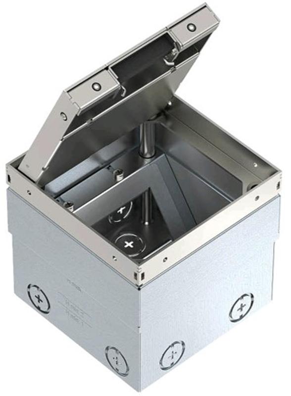 Лючок UDHOME2 пустой на 2 модуля ЭУИ 45х45мм и 2RJ45 (крышка без выемки) 140х140х100мм (нерж. сталь) | 7368342 | OBO Bettermann — миниатюра 2