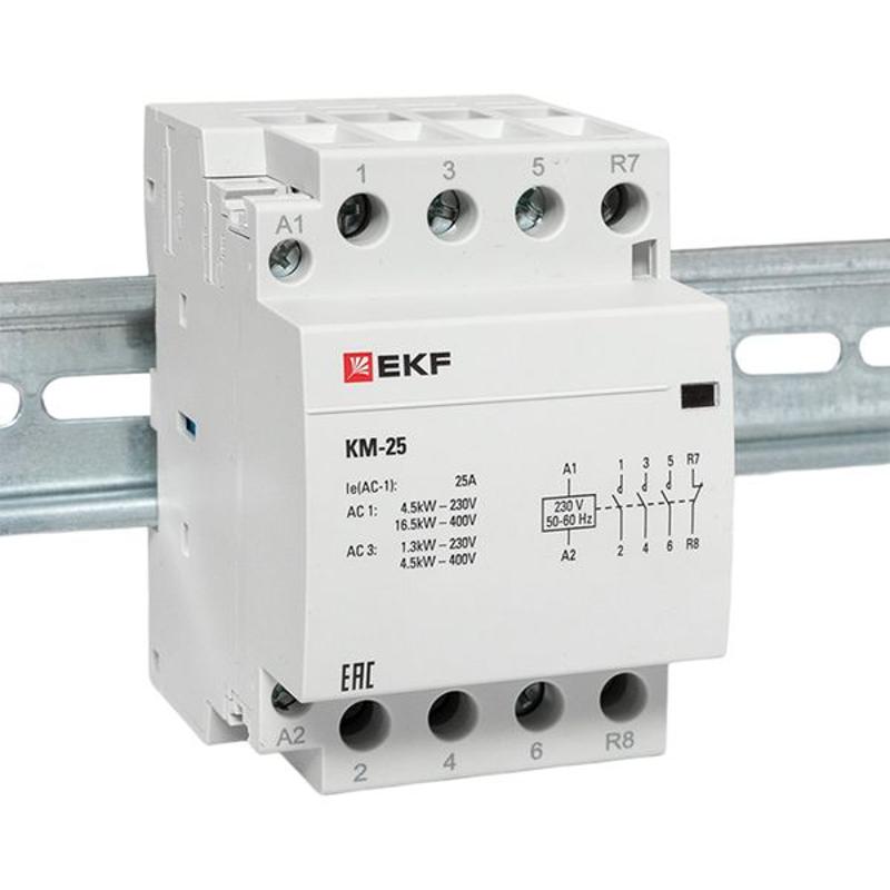 Контактор модульный КМ 25А 3NО+NC (3 мод.) EKF PROxima | km-3-25-31 | EKF — миниатюра 6