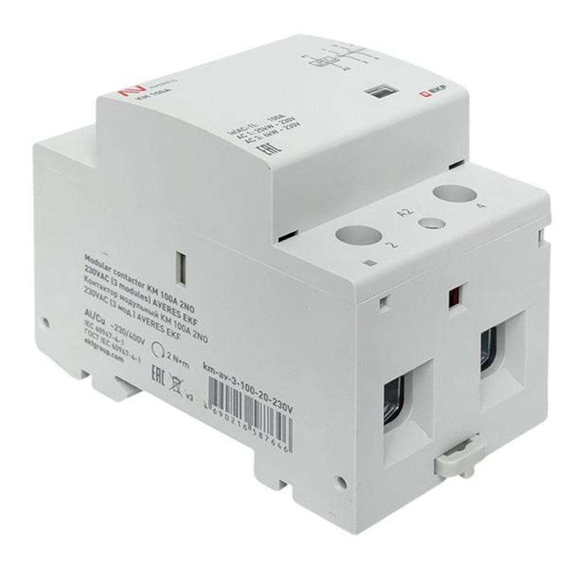 Контактор модульный КМ 100А 2NО 230VAC (3 мод.) AVERES | km-av-3-100-20-230V | EKF — миниатюра 9