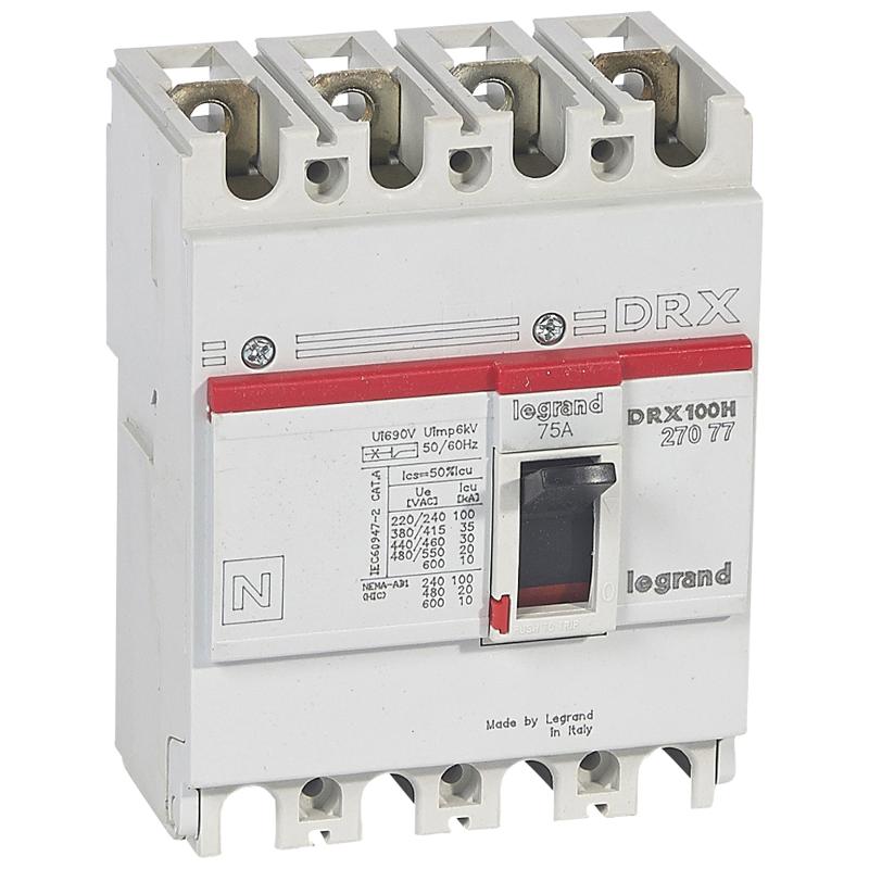 Drx125 фиксированный 75a 4p 36кА | 027077 | Legrand — Legrand