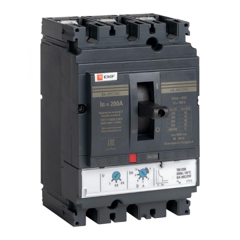 Выключатель автоматический ВА-99C (Compact NS) 250/200А 3P 45кА EKF PROxima | mccb99C-250-200 | EKF — EKF