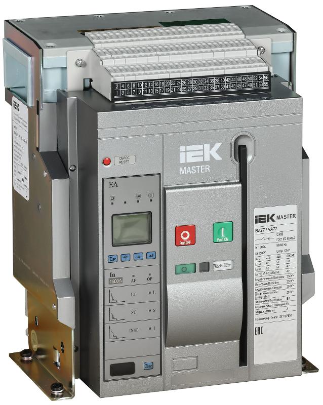 Возд. авт. вык. AC ВА77 F3P A 65кА 1600А EA акс. MASTER | MI-ACB10-3FA-065-1600-ACF | IEK — фото 1 | Sento