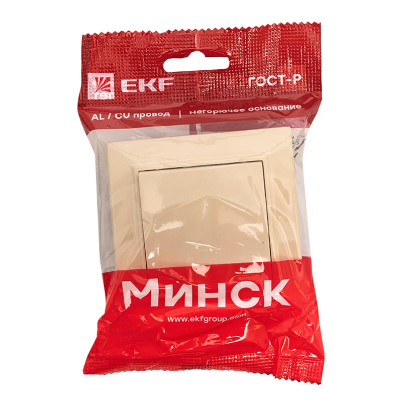 Выключатель 1-кл. СП 10А бежевый Минск EKF|ERV10-021-20|EKF — миниатюра 6