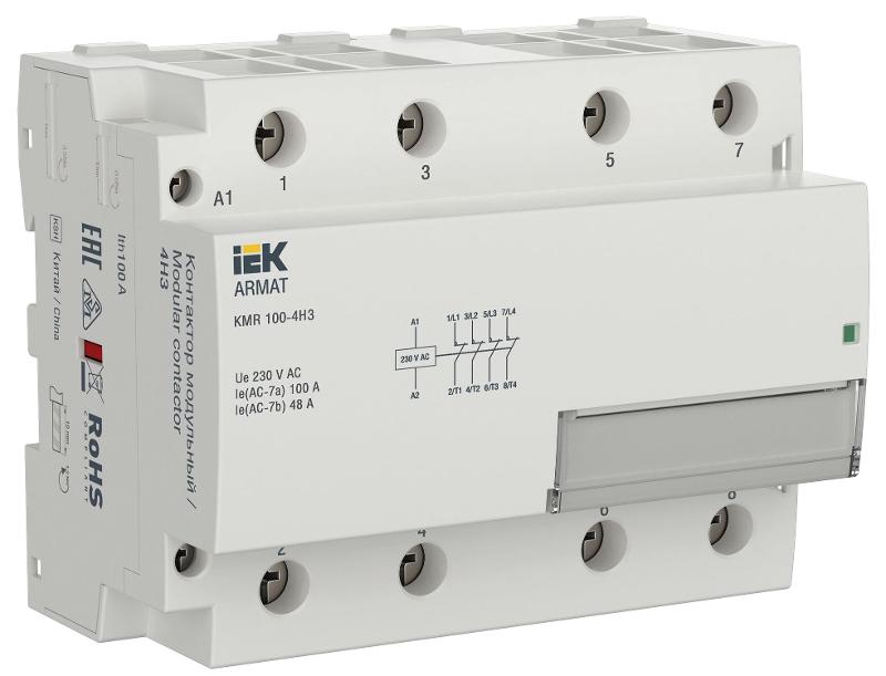 ARMAT Контактор модульный KMR 100А 230В AC 4НЗ | AR-KMR10-100-04-230 | IEK — фото 1 | Sento