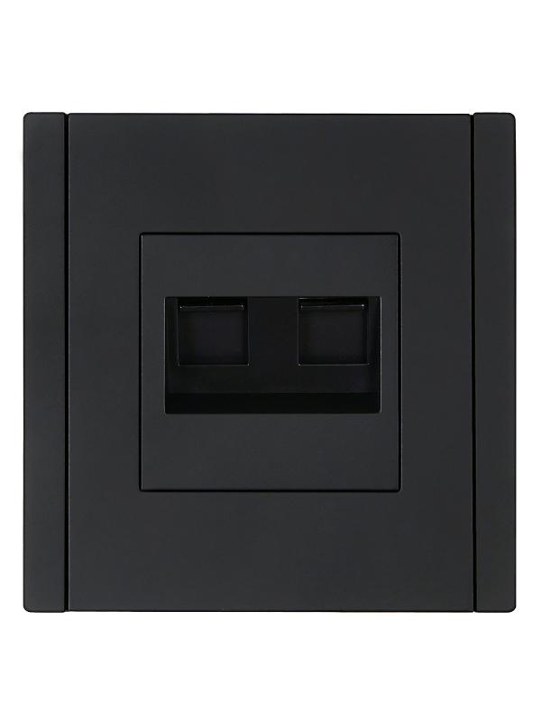FORTE&PIANO Розетка комп. 2-ая RJ45 кат.6 FP134 черный | FP-K20-2-K02 | IEK — миниатюра 2