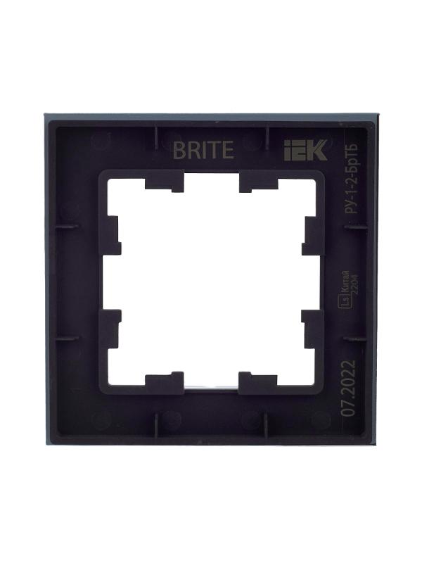 BRITE Рамка 1-ая РУ-1-2-БрТБ стекло темная бронза | BR-M12-G-K45 | IEK — миниатюра 4