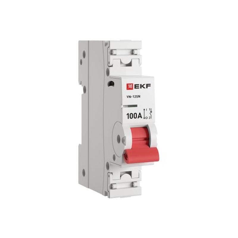 Выключатель нагрузки ВН-125N 1Р 100А PROXIMA EKF | S1251100 | EKF — EKF