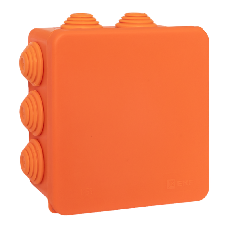 Коробка огнестойкая E45 100х100х50мм с клеммниками 4 полюса 0,5-4мм2 IP55 HF | plc-kmfr-100-404 | EKF — миниатюра 2