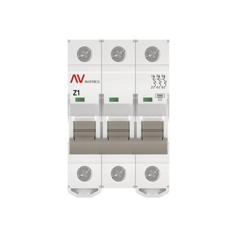 Выключатель автоматический AV-10 3P 1A (Z) 10kA AVERES | mcb10-3-01Z-av | EKF — миниатюра 3
