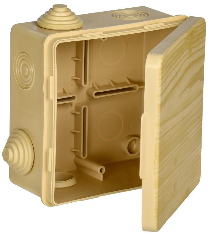 Коробка расп. КМ 100х100х50мм о/к IP54 8 вв. сосна | UKO31-100-100-050-K34-54 | IEK — миниатюра 1