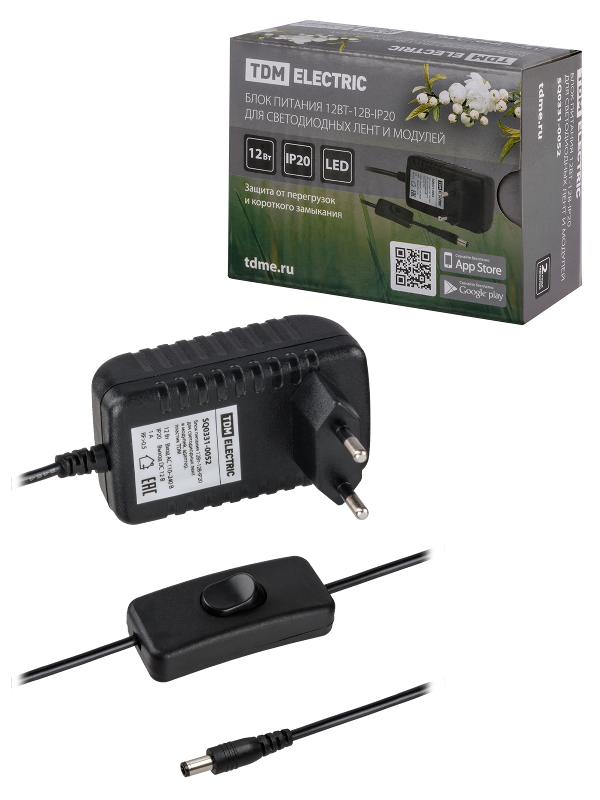 Драйвер для светодиодной ленты LED 12-12 12Вт 12В IP20 | SQ0331-0052 | TDM — миниатюра 1