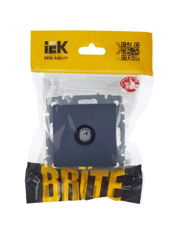 BRITE Розетка TV проходная РТВ10-0-БрМ маренго  | BR-A10-P-K35 | IEK — миниатюра 10