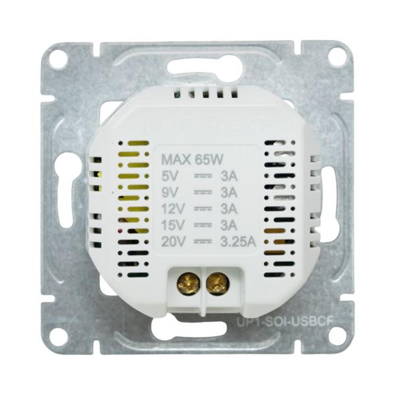 Механизм розетки USB-С, быстрая, кремовый Эпика  |UP1-SOI-USBCF| EKF — миниатюра 6