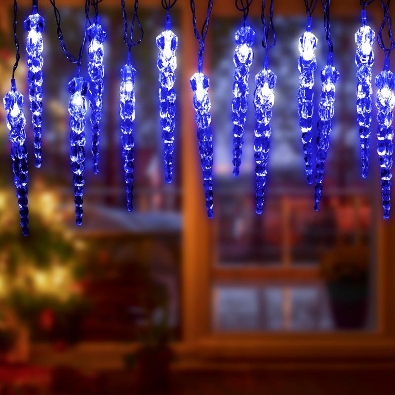 Гирлянда нить ЕGNIG - IC Сосульки, синий, 3,8 м, 220 V, длина провода 1,5 м, 20 LED, IP20 | Б0055995 | ЭРА — ЭРА (Энергия света)