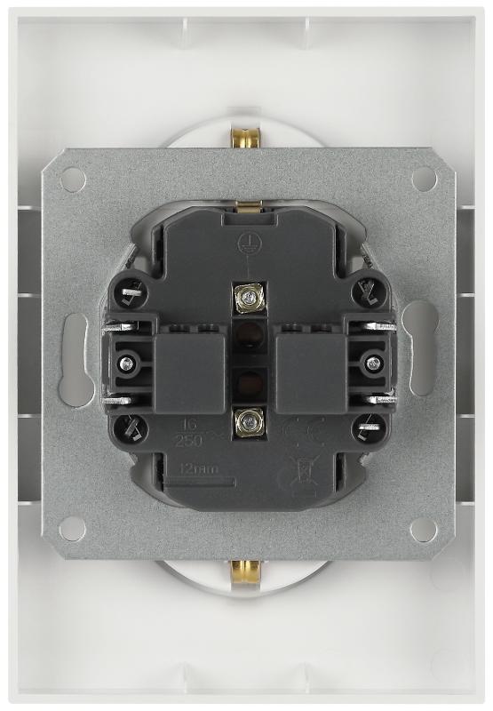 Розетка Arktik 16-2104-01 двойная с заземлением 2X2P+E Schuko 16А-250В белый | Б0070444 | ЭРА — миниатюра 2