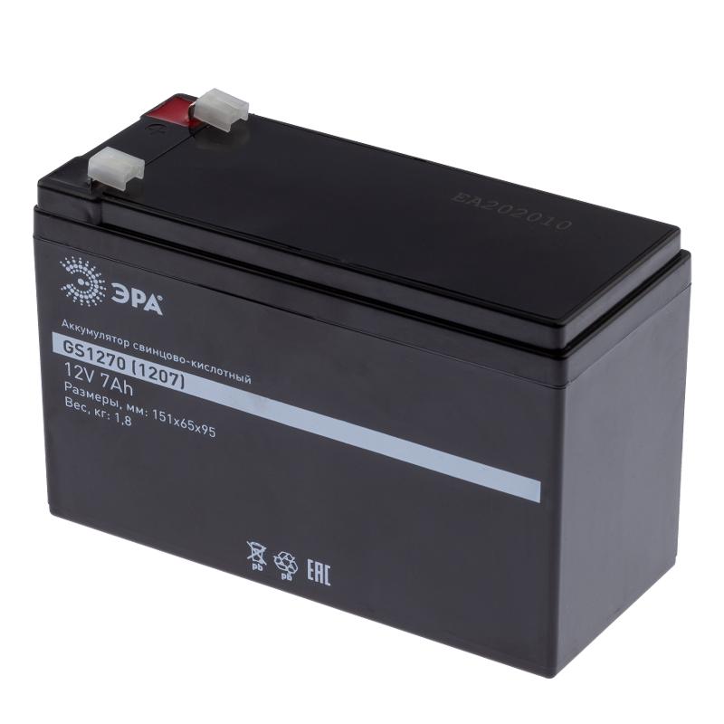 Аккумулятор GS1270/1207 (Cвинцово-кислотный 12V 7) (8/192) | Б0050078 | ЭРА — миниатюра 5
