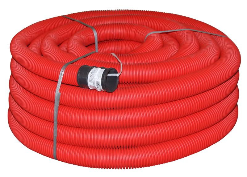 Труба гофрированная двустенная ПНД ЭРА GOFR-75-50-HD2-R красная 450Н SN14 d75мм с зондом 50м | Б0048278 | ЭРА — ЭРА (Энергия света)