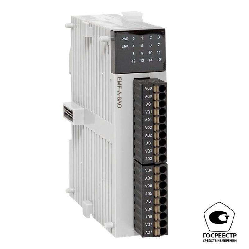 Модуль аналогового вывода EMF 8 PRO-Logic (с поверкой) | EMF-A-8AO-V | EKF — миниатюра 1