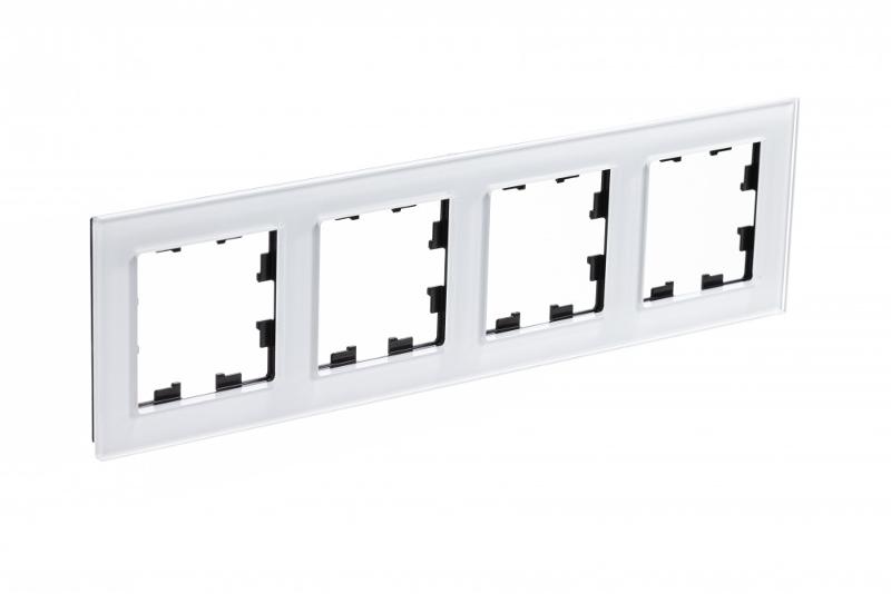AtlasDesign Nature Белый Рамка 4-ая, стекло  |ATN320104| SE — Systeme Electric