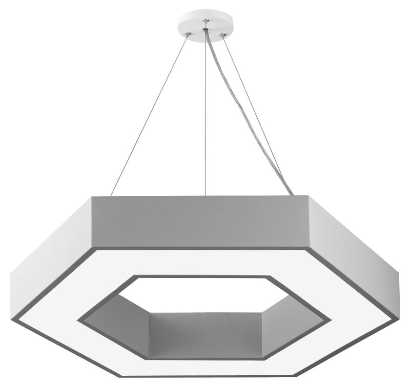 Светильник светодиодный Geometria Hexagon SPO-123-W-40K-045 45Вт 4000K 2500Лм IP40 600*600*80 белый подвесной ЛТ | Б0058880 | ЭРА — миниатюра 5