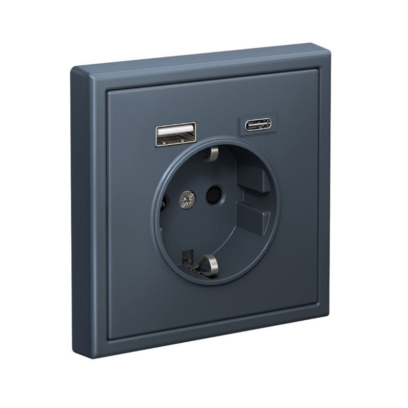 ArtGallery Грифель Розетка 16А с 2 USB A+C, 5В/2,4А/3,0А, 2х5В/1,5А, механизм | GAL000732 | SE — миниатюра 4