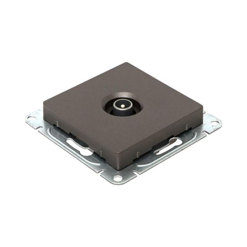 Механизм розетки TV, оконечная, мокко Эпика  |UP1-SOM-TV-3| EKF — миниатюра 5