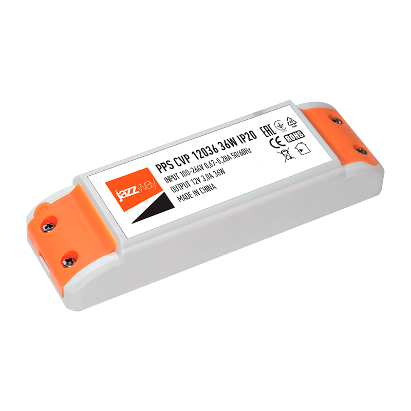 Драйвер для светодиодной ленты LED PPS CVP 12036 36Вт 12В IP20 | 1016355 | Jazzway — Jazzway