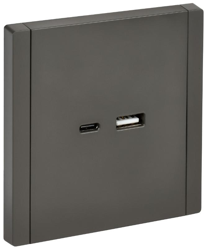 FORTE&PIANO Розетка USB A+C 3,1А FP350 серый | FP-U22-D31-K03 | IEK — IEK (ИЭК)