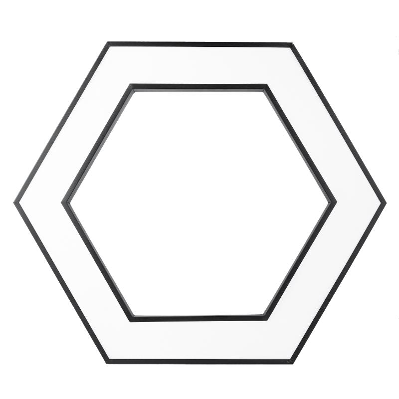 Светильник LED  Geometria SPO-123-B-40K-045 Hexagon 45Вт 4000К 2500Лм IP40 600*600*80 черный подвесной | Б0050555 | ЭРА — миниатюра 6