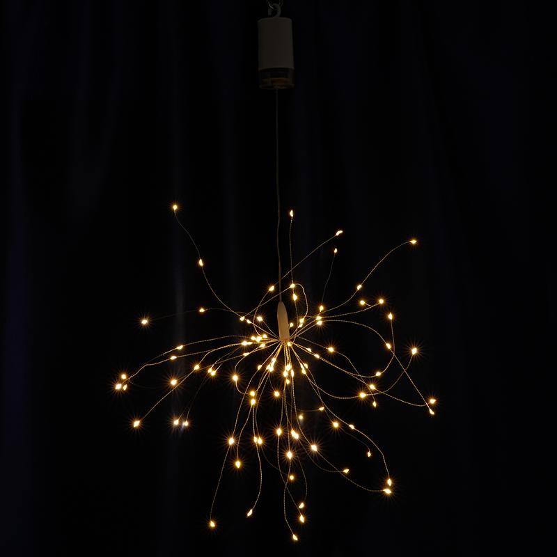 Гирлянда украшение Фейерверк 100 LED 0.3м, 2700K, батарейки 4*АА, IP20, CL595 | 41654 | FERON — миниатюра 2