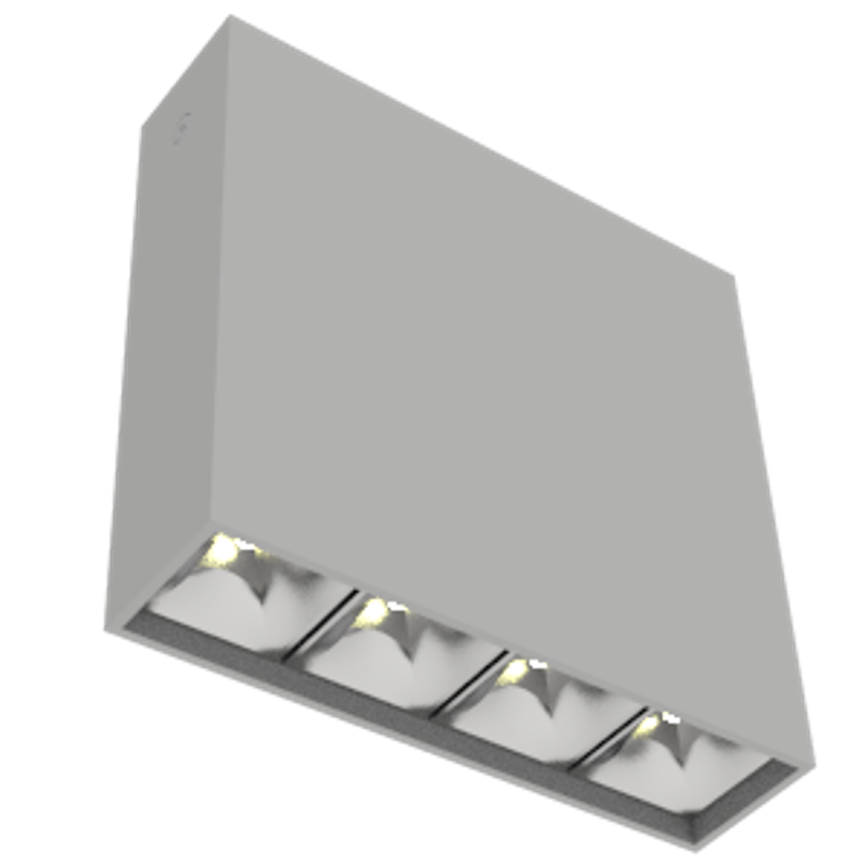 Светодиодный светильник DL-Box Reflect Multi 1x4 накладной 14 Вт 4000 К 150х40х150 мм RAL7045 серый муар | V1-R0-70253-20L20-2001440 | VARTON — VARTON