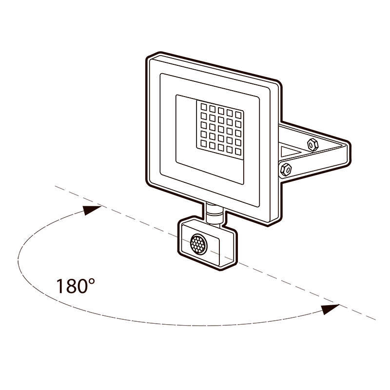Прожектор светодиодный СДО PFL-SC Sensor 30Вт 6500К IP54 (матовое стекло) | 5001411 | Jazzway — миниатюра 2