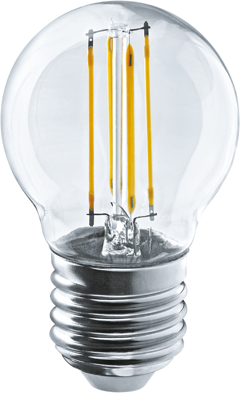 Лампа светодиодная LED 4Вт Е27 230В 2700К NLL-F-G45-4-230-2.7K-E27 шарик прозрачный | 71310 | Navigator — фото 1 | Sento