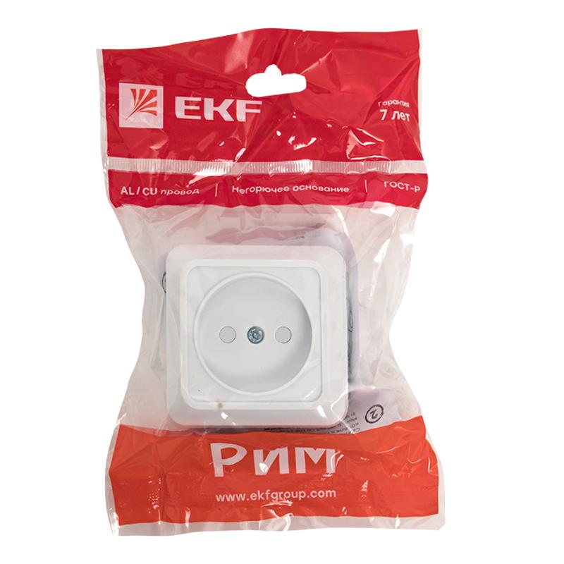 Розетка 1-мест. 10А б/з бел. с защ. штор. Рим EKF PROxima | ENR10-022-100 | EKF — миниатюра 5
