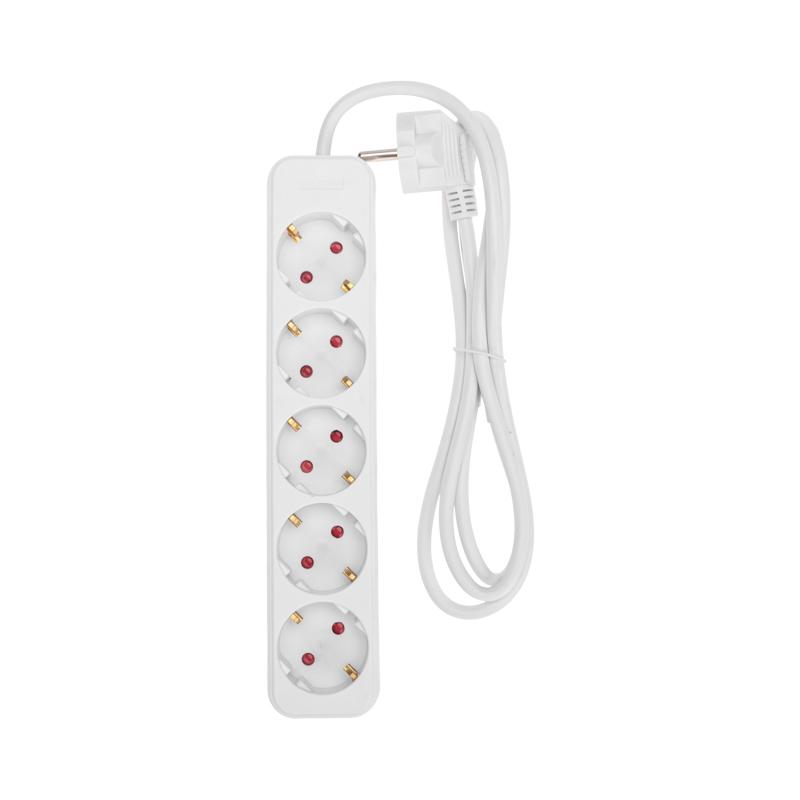 Удлинитель STANDARD 5 гнезд, 1,5м, 3х1,0мм², с/з, белый | 13-4028 | REXANT — REXANT