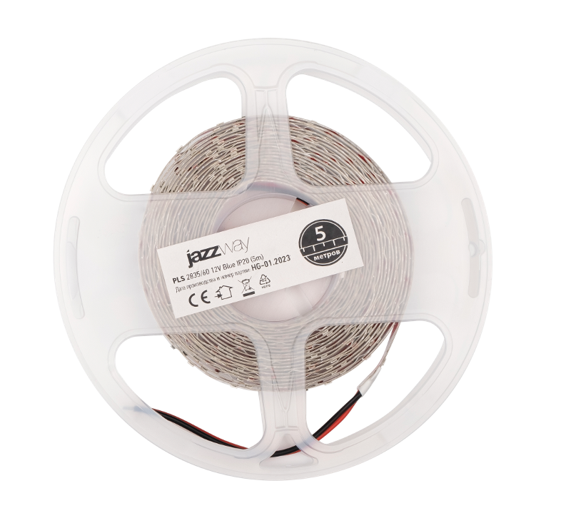Лента светодиодная LED PLS 2835/60 6Вт 12В синий IP20 5м | 2858955 | Jazzway — Jazzway