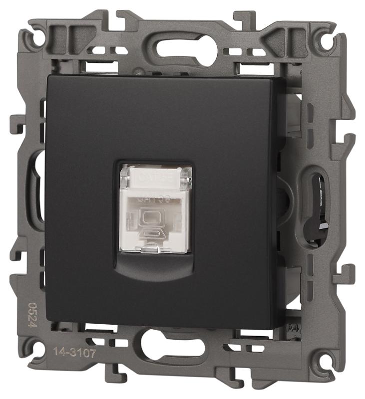 14-3107-05 Розетка RJ45, IP20, антрацит | Б0034306 | ЭРА — миниатюра 5