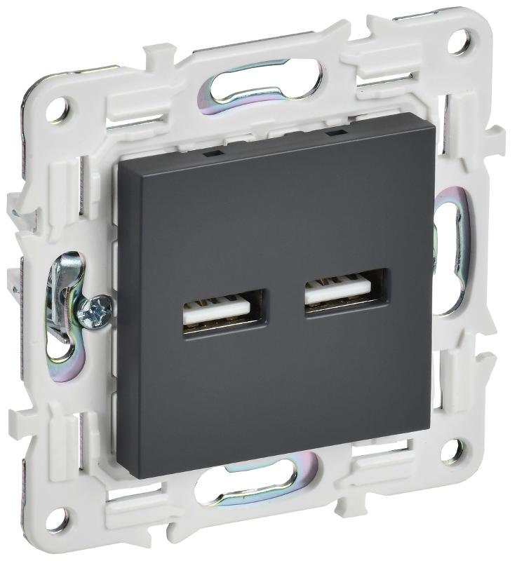 SKANDY Розетка USB A+A 3,1А SK-R15T титан | SK-U21-D31-K48 | IEK — IEK (ИЭК)