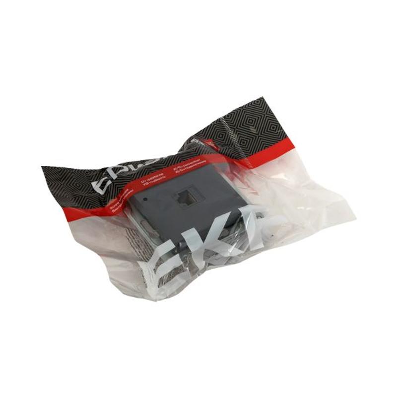 Механизм розетки RJ45 (cat5), графит Эпика  |UP1-SOG-RJ45-5| EKF — миниатюра 10